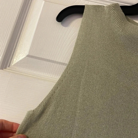 Merona green long sweater dress color block, army and sage green - Picture 7 of 9